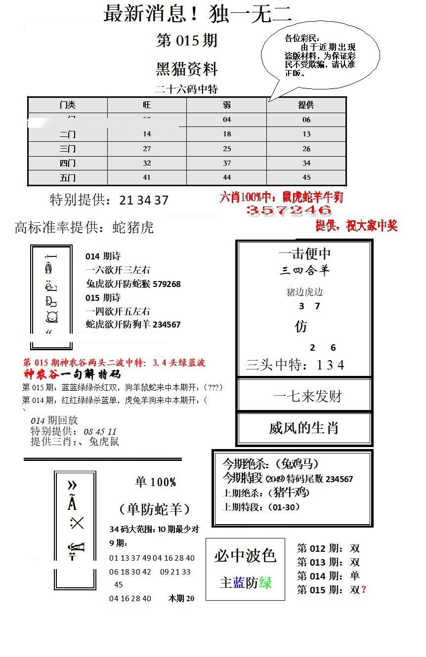 015期独一无二[图]