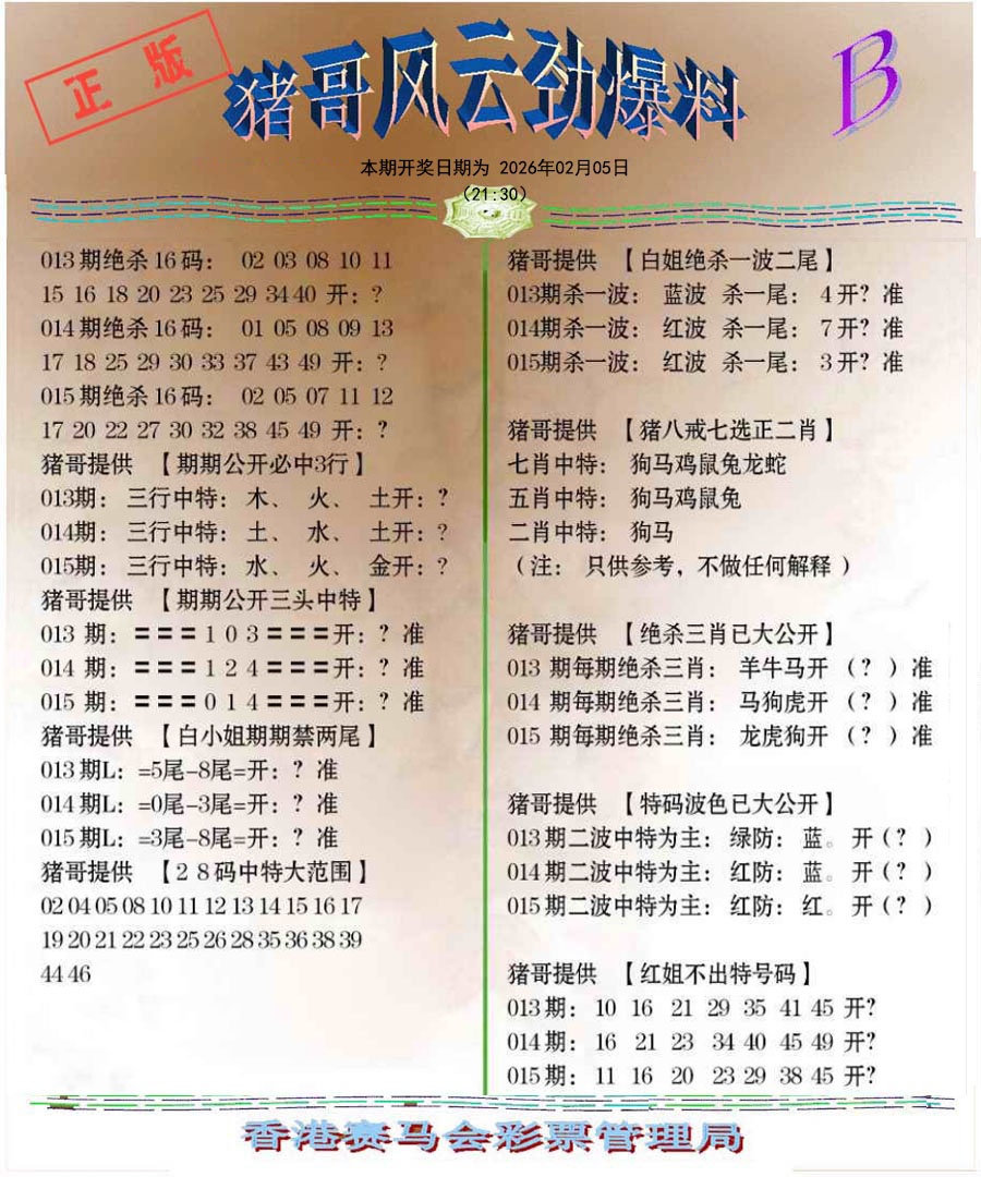 015期猪哥风云劲爆料B[图]