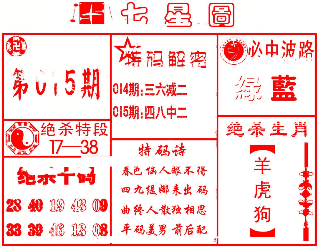 015期七星图B[图]
