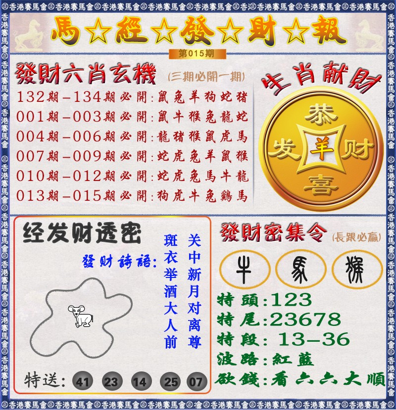 015期马经发财报（荐）[图]