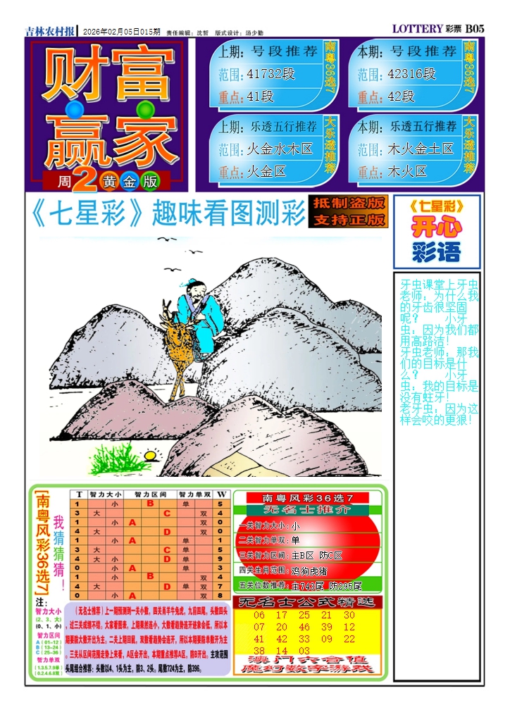 015期七星彩图(高清)A[图]